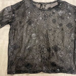 Zara Sheer Planet Blouse